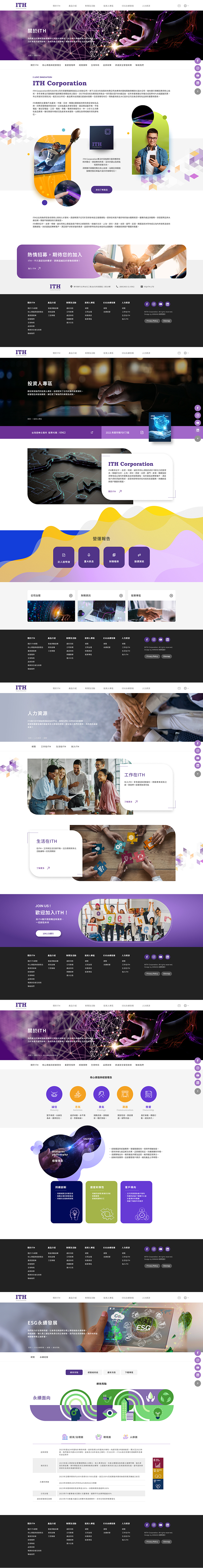 網頁設計-網站設計 - 奕力科技股份有限公司 - 內頁設計